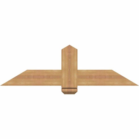 Ekena Millwork Eugene Smooth Timber Gable Bracket, Western Red Cedar, 48"W x 14"H x 3 1/2"D x 5 1/2"F, 7/12 Pitch GBW048X14X0406EUG00SWR